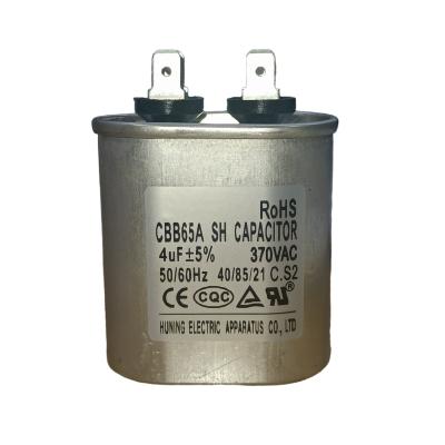 China 370V 4mfd AC Motor Capacitor CBB65 With 85℃ 50/60Hz Ac Mfd Capacitor for sale