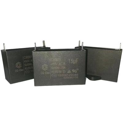 China CBB61 450V 15UF Fan Motor Run Capacitor Explosion Proof Capacitor 10000 Hours S3 for sale