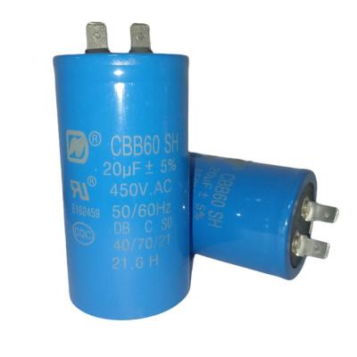 China 1.5hp Water Pump Motor Generator Run Capacitor Condenser CBB60 450V 20mfd S2 for sale