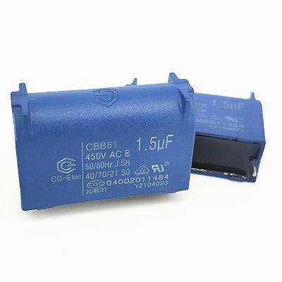 China CBB61 Air Conditioner Fan Capacitor 450V 1.5UF AC starting film capacitors for sale