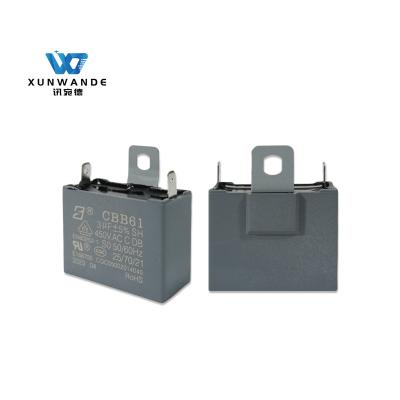 China Motor Capacitor CBB61 450V 3.0UF Start Capacitor RoHS 3000 Hours S0 Fan Capacitor for sale