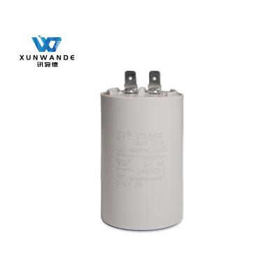 China Running Capacitor CBB60 450V 18UF Pump Capacitor Two Quick-Connect Terminals for sale