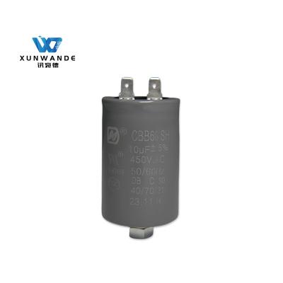 China Water Pump Motor Capacitor CBB60 450V 10UF Screw star Round Capacitor for sale