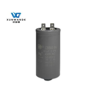 China Single Phase Water Pump Motor Capacitor CBB60 450V 30mfd Screw 3000 hours for sale