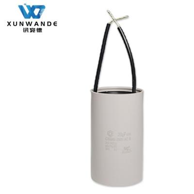 China CBB60 250V 20UF AC Run Start Capacitor 10000 Hours Wire Capacitor B-Class for sale