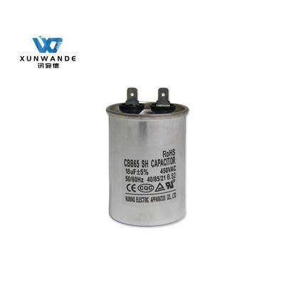 China CBB65 450V 18uF AC Motor Capacitor  45*65 Fan Start Capacitor SH ROHS B-Class 10000 hours S2 for sale