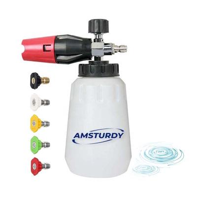 China AMSTURDY FCK04N Car Wash Nickel Plating Pressure Snow Foam Cannon Adjustable Orifice Hi for sale