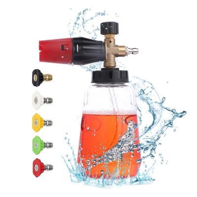 China AMSTURDY FCK05Y 1/4 Inch Car Wash Quick To Connect Electric Car Wash Pressure Snow Foam Cannon Kit Hi To Orifice for sale