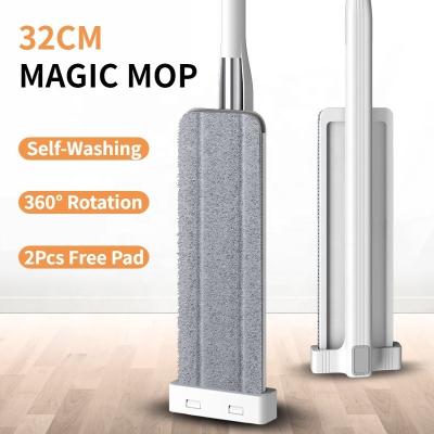 China Sustainable Sobam Factory Direct Sale Rotating Hand Free Floor Cleaning Dual-use Microfiber Flat clean Mop for sale