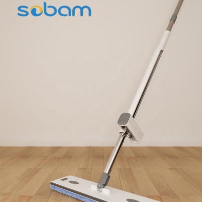 China Sustainable new high quality floor cleaning microfiber handheld rotating flat mop for sale