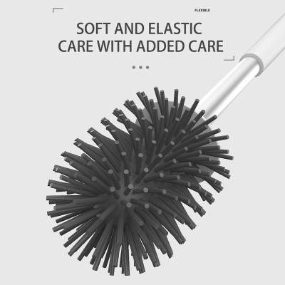 China Sustainable manufacturers wc cleaner soap plunger rubber bowl combo cleaning plastic silicon toilet brush for sale