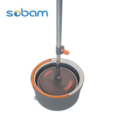 China Sustainable Sobam New Arrival Detachable Washing Spinner Easy Cleaning Telescopic Wet Dry Mop and Bucket with separate water for Floor for sale