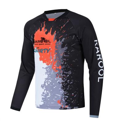 China Antibacterial BMX Bicycle Cycling Shirts Custom Downhill MTB Cycling Jersey Quick Dry Downhill Clothing for sale