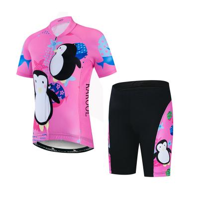 China Wholesale Custom Antibacterial Polyester Quick Dry Breathable Short Sleeve OEM Roller Skating Clothing Cycling Kids Cycling Wear for sale