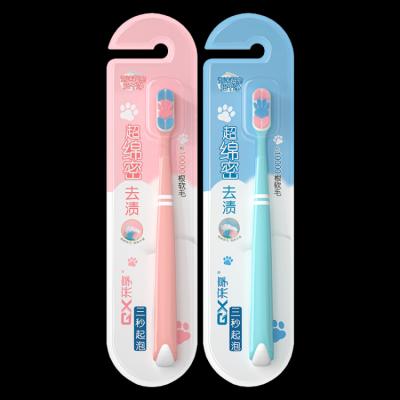 China Disposable custom eco quality plastic luxury 10000 ultra soft bristle manual toothbrush for adult for sale