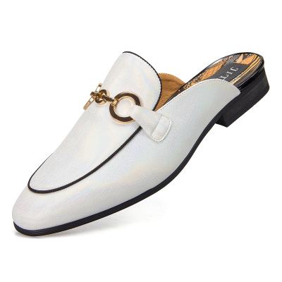 China Gold Wholesale Luxury Leather Buckle Shoes Men's Loafer Slip-On Penny Loafers Casual Buckle Slippers Damping for sale