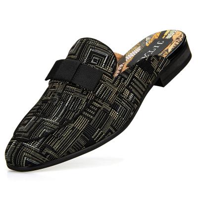 China Cushioning Plus Size Slippers Mens Loafers Leather Trim Outdoor Flats Fashion Summer Buckle Slides Sandals Luxury Shoes for sale