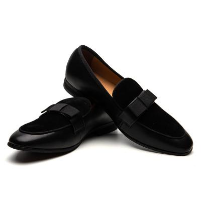 China Wholesale Designer Men's Designer Loafers Suede Bow Style Dress and Party Loafers Slip-on Driving Shoes Damping for sale