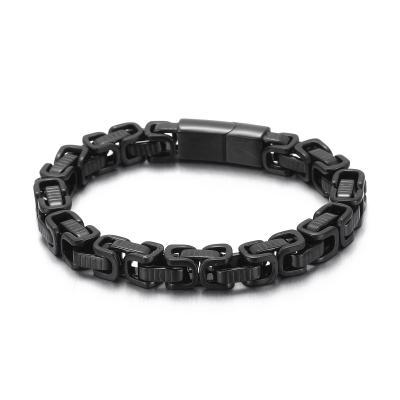 China KALEN Black Punk Charm Bracelets Bangles Bike Chains Men Stainless Steel Jewelry Bracelet for sale