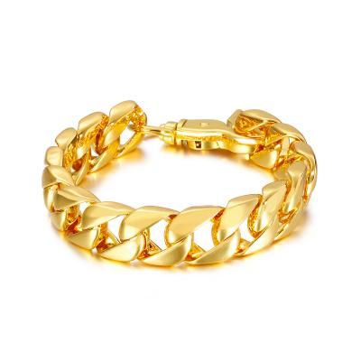 China Fashionable KALEN Masterful Stainless Steel Gold Bracelet Trendy Men for sale