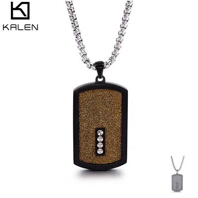 China Trendy KALEN 4 Colors ZC Fashion Medal Pendant Necklace For Men for sale