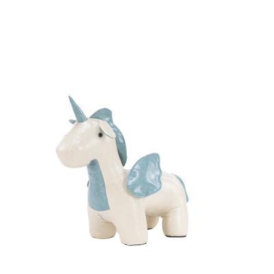 China Factory Direct Sales Convertible White Unicorn Wood Stool High Quality Children Animal Furniture for sale