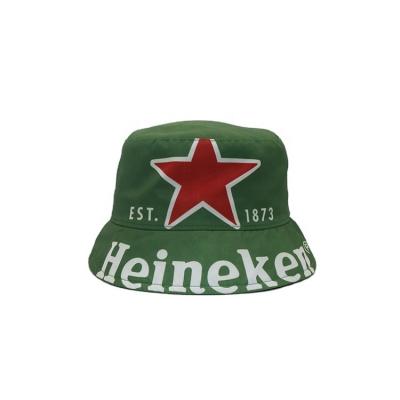 China Picture fashion big logo printed bucket hats, red star printed hat men, summer fisherman logo hat for sale