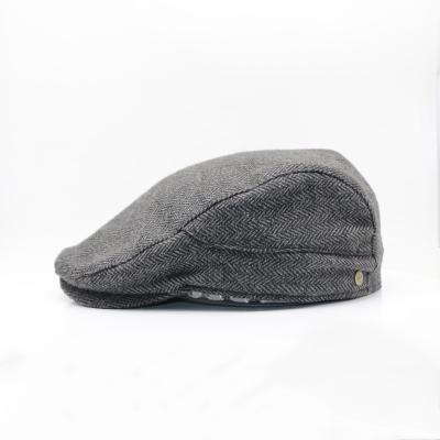 China High Quality Medium Gatsby Hat Man Adjustable Solid Color Cotton Fabric Golf Driving Ivy Cap Hat for sale