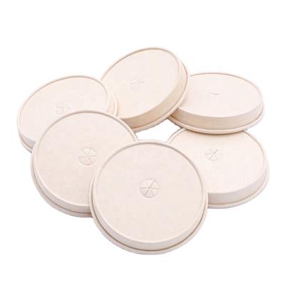 China Biodegradable Biodegradable Wrapping Paper Soup Cup Lids Take Out Drinkable Salad Ice Cream Food Packing Paper Containers With Paper Lid for sale