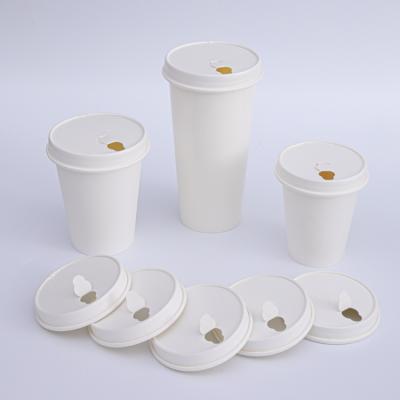 China 80mm 90mm 115mm Eco Friendly Composable Biodegradable Paper Cup Lid For 8oz 10oz 12oz 16oz Paper Cup for sale