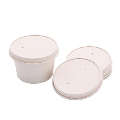 China Nice Match Biodegradable Paper Soup Cup With Paper Lids For Cold Drinks for sale