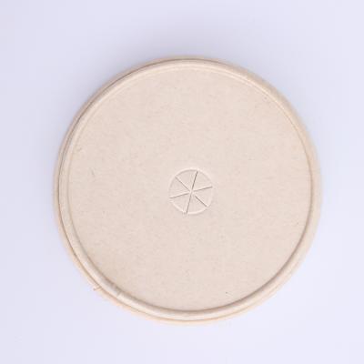 China Biodegradable Disposable Bagasse Paper Lids 100% Degradable Sugar Cane For Hot Drink Wrapping Paper Coffee Cup Lid for sale