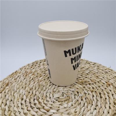 China Biodegradable Custom Logo Printing Coffee Cup Disposable Paper Biodegradable Paper Cups With Lid Paper Cover for sale