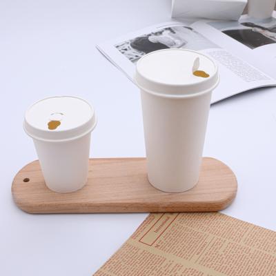 China 100% Biodegradable Biodegradable White Paper Cups With Lid Paper Cover Disposable Paper Coffee Cup for sale