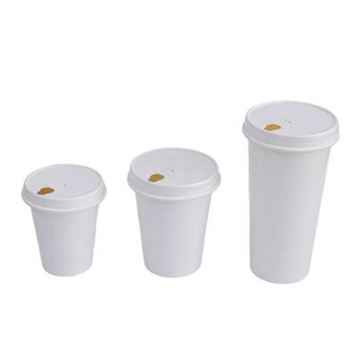 China Coffee Cup Lids 100% Bagasse Natural Biodegradable Paper Cups Biodegradable Plant Direct Supply for sale