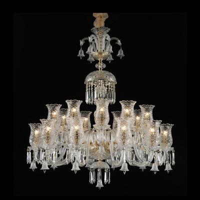 China Custom Modern Hotel Large Modern Chrome Keyming Baccarat Luxury Crystal Chandelier Lighting for sale