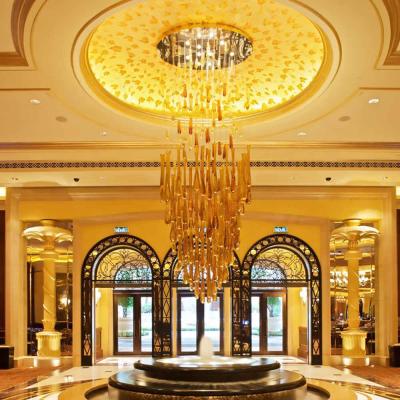 China Custom Modern Hotel Long Foyer Modern Chandelier for sale