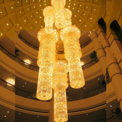 China Modern modern hotel long firozabad crystal chandelier for sale