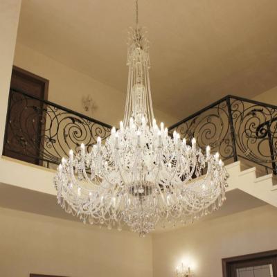 China Modern Villa Decoration Large Glass Arm Chandelier for sale