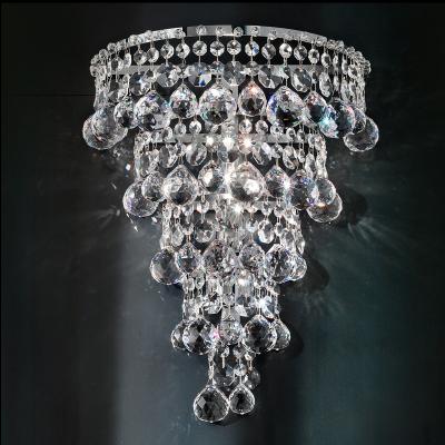 China Small Modern Modern Crystal Hotel Wall Sconce Lamp for sale