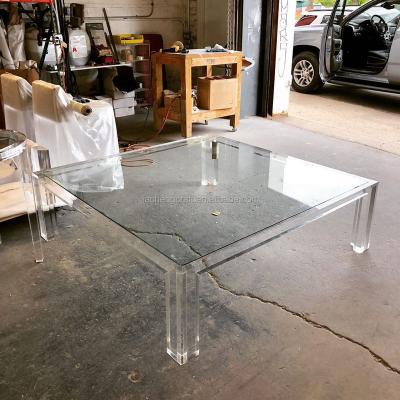 China (Other) Jiacheng Adjustable Custom Clear Acrylic Coffee Table for Home for sale