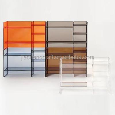 China Wedding Jiacheng Home Decor Lucite Acrylic Bookslef Storage Cabinet for sale