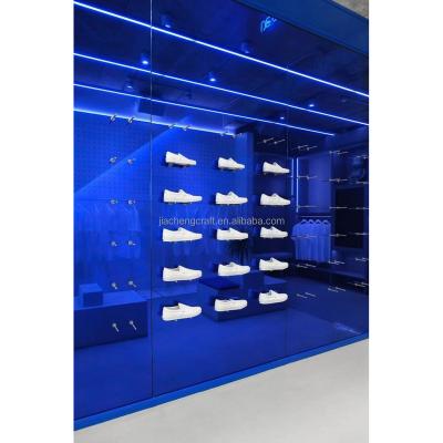 China High Quality Jiacheng Lucite Wedding Counter Shop Acrylic Display Cabinets For Shoe Shop for sale