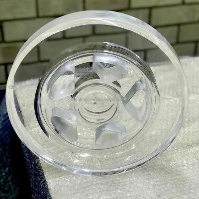 China Wedding Jiacheng Lucite Acrylic Car Wheel Round Acrylic Block for sale