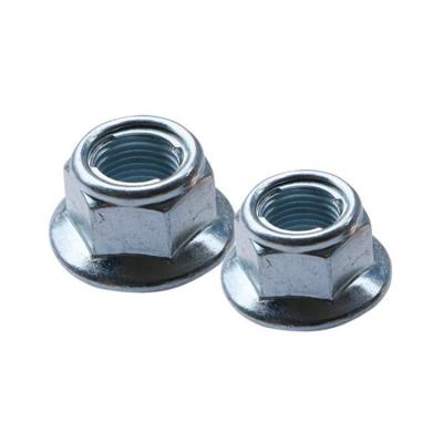 China Best Selling Heavy Industry Product Nylon Hex Flange Insert Lock Nut M10 Nylon Self Locking Nut for sale