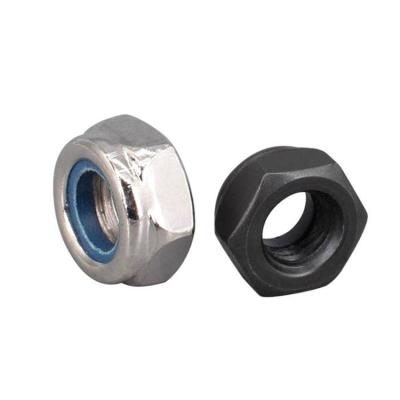 China Wholesale Heavy Industry Carbon Stainless Steel 304 Hex Locknut Nylon Hex Flange Insert Nut for sale