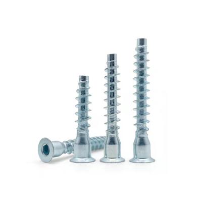 Κίνα Manufacturer Flat High Quality Zinc Plated Furniture Confirmat Socket Hex Screw Head προς πώληση