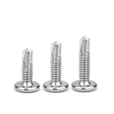 China Blue Galvanized Stainless Steel Screws Hex Flat Covering Flat Head Screw for sale