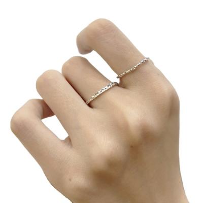 China 2021 FASHIONABLE hot sale light minimalist irregular luxury silver gold plated wedding ring for sale