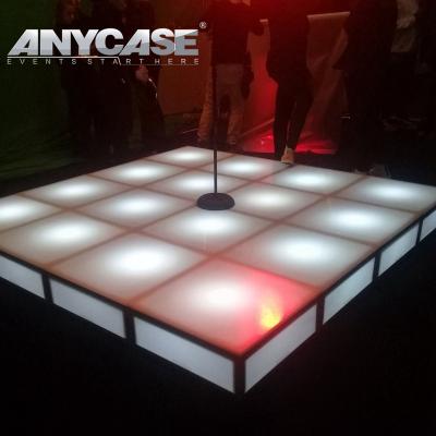 China Running White Events 60*60cm Podium Trade Show Radio Led Dance Floor LED Stage for sale